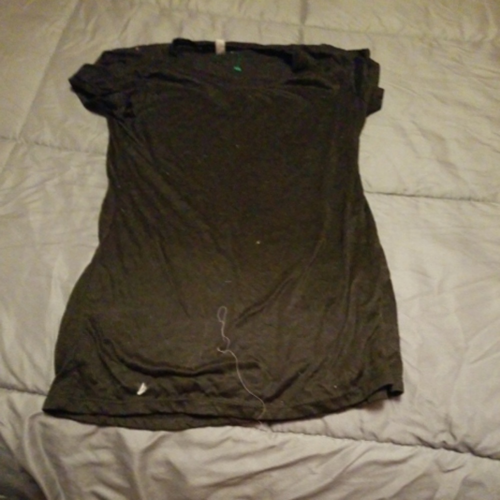 Black leopard print see through top